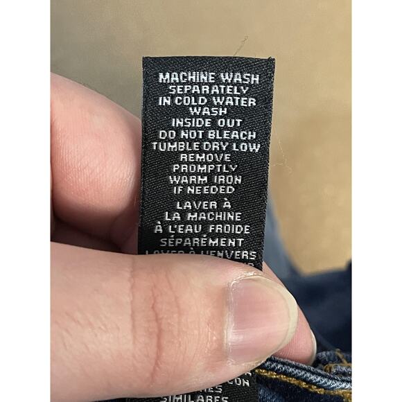 Kendall + Kylie Denim Shorts Womens 7/28 Dark Wash The Icon Cuffed Distressed - Picture 12 of 13